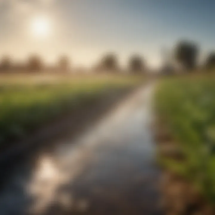 Innovative irrigation system utilizing treated wastewater for sustainable farming.
