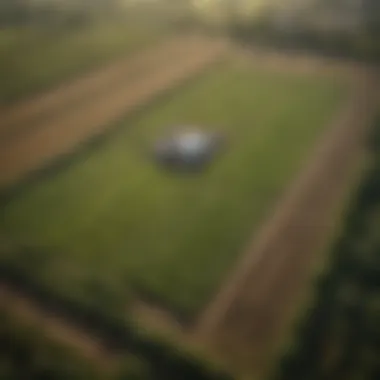 Aerial view of lush agricultural fields reflecting sustainability