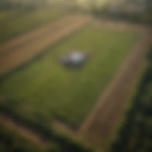 Aerial view of lush agricultural fields reflecting sustainability