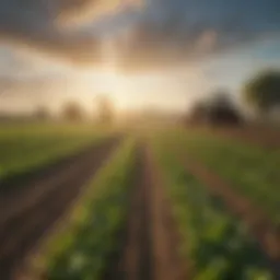 Vibrant agricultural landscape showcasing diverse crops