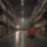 Used Crown order picker in a warehouse setting