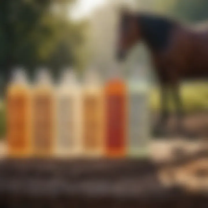 Showcasing various antifungal shampoos for equine use