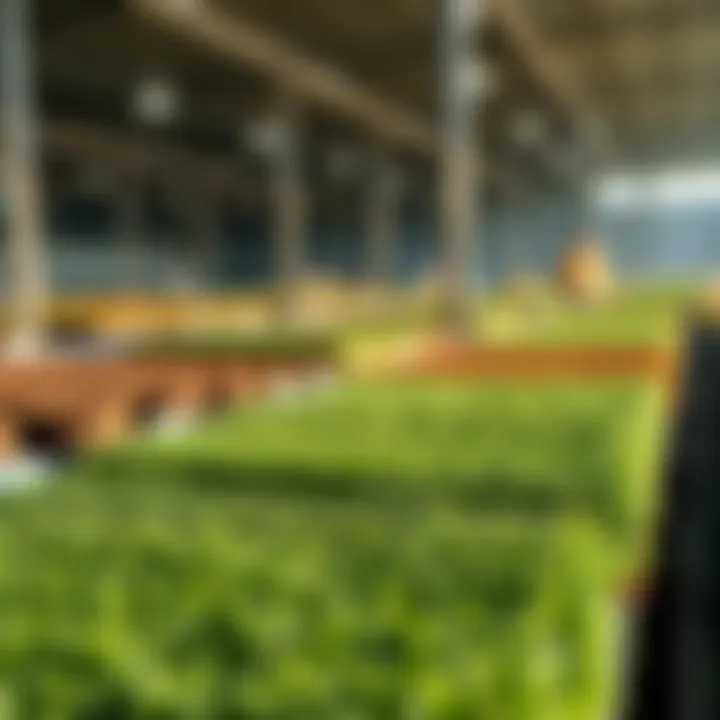 Diverse Turf Samples on Display Close-up of turf samples displayed for auction