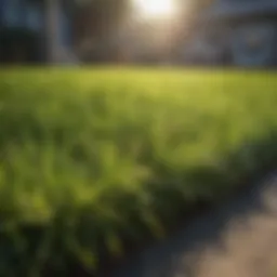 Healthy zoysia grass lawn