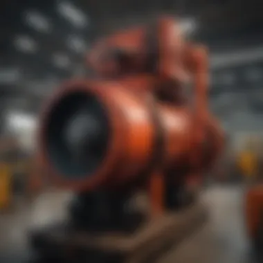 Diverse Industrial Equipment at Auction A vibrant auction floor showcasing diverse industrial equipment up for bid