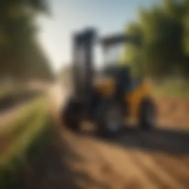 Yale Forklift Forks in Agriculture Yale forklift forks in action within an agricultural setting