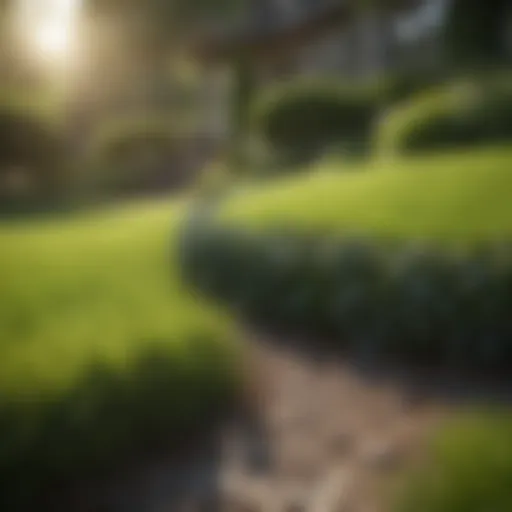 Lush green lawn with professional landscaping