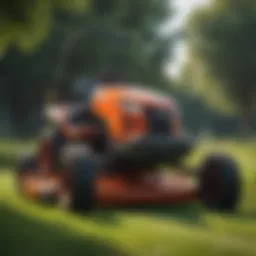 Z Track lawn mower in action
